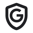 A simple, dark grey outline icon of a shield representing Google's security or protection features