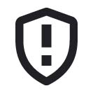 A shield with an exclamation mark, indicating a security alert 