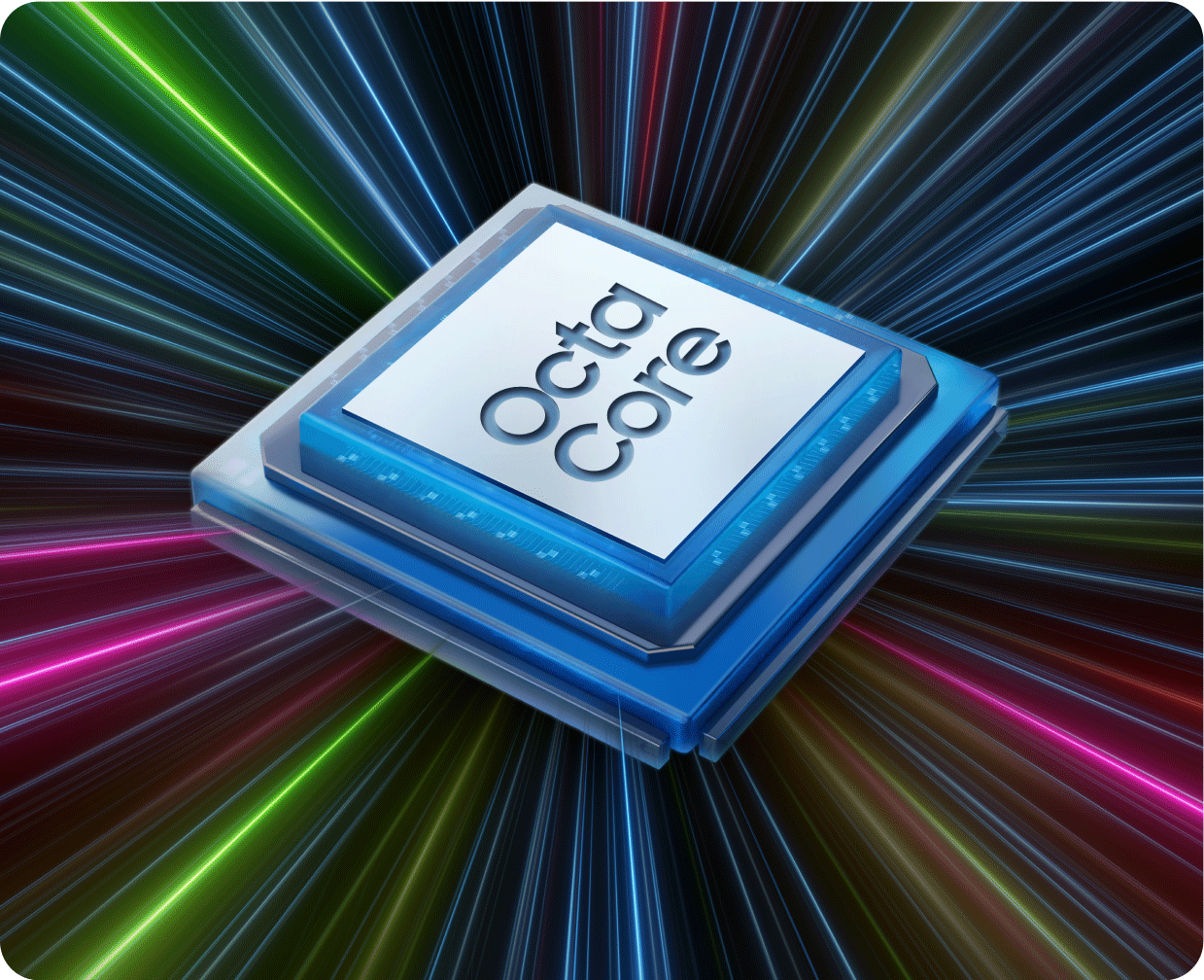 Image of an Octa Core processor (CPU).
