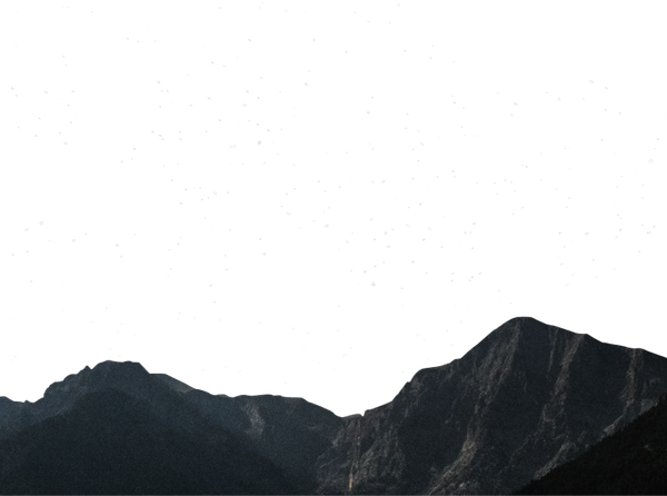 night sky mountains with stars
