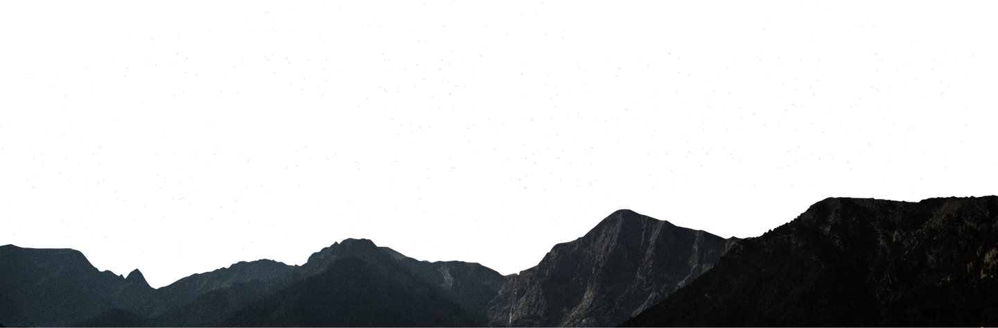 night sky mountains with stars