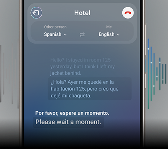 A screenshot of a text-to-speech app live translating a conversation in English and Spanish simultaneously.