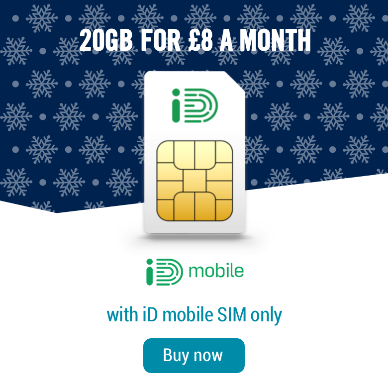 20GB for £8 a month with iD mobile SIM only