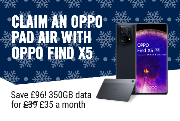 Claim an oppo air tablet with the oppo find x5.