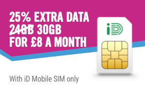 25% extra data, 30GB for £8 a month on ID mobile.