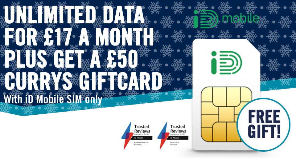 100GB DATA FOR £10 A MONTH With iD Mobile SIM only
