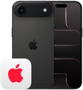 Side by side, iPhone Air, back exterior, Fusion camera system, 1 lens, flash, iPhone Air, front exterior all screen design