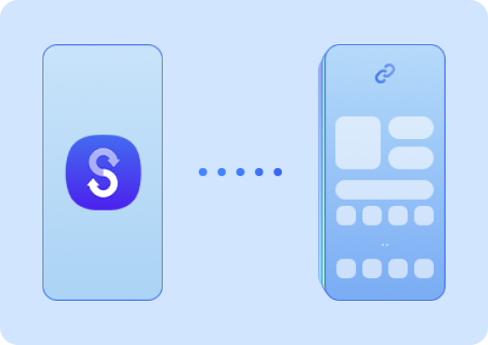 An illustration demonstrating how easy it is to switch from a new phone using Smart Switch