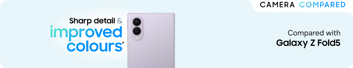 An image of the Fold8 compared to the Fold5 showing that it has sharper detail and improved colours