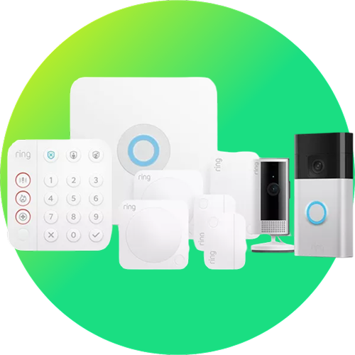 RING Alarm, Indoor Camera (2nd Gen) & Battery Video Doorbell Kit