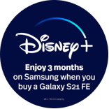 Get 3 months Disney+ on Samsung when you buy the Galaxy S21 FE