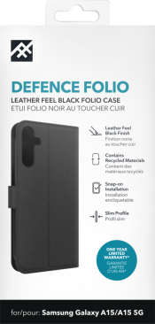 Defence Samsung A15 Folio Case Black