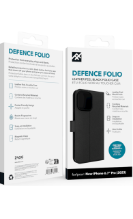 Defence Folio iPhone 15 Pro Max Black