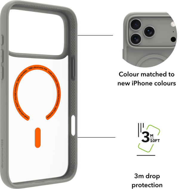 DBramante1928 Grenen Ultra D3O for iPhone 18 Pro Max-Grey