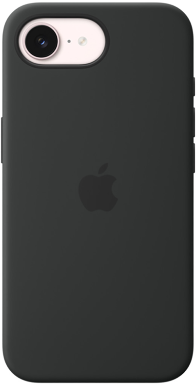 iPhone 17e Silicone Case with MagSafe - Black (Back)