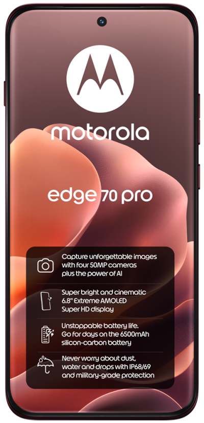 Motorola Edge 70 Pro 512GB Zinfandel