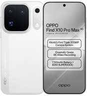 Find X10 Pro Max 512GB Luna White (Side)