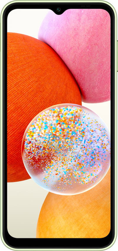 Samsung Galaxy A14 64GB Lime on Idmobile - £15.99pm & £19.00 Upfront - 24 Month Contract - 	Samsung Galaxy Buds FE included