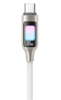 SilverLabel 1m USB-C Cable 100w LED White