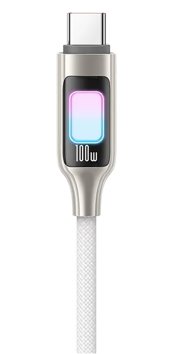 SilverLabel 1m USB-C Cable 100w LED White