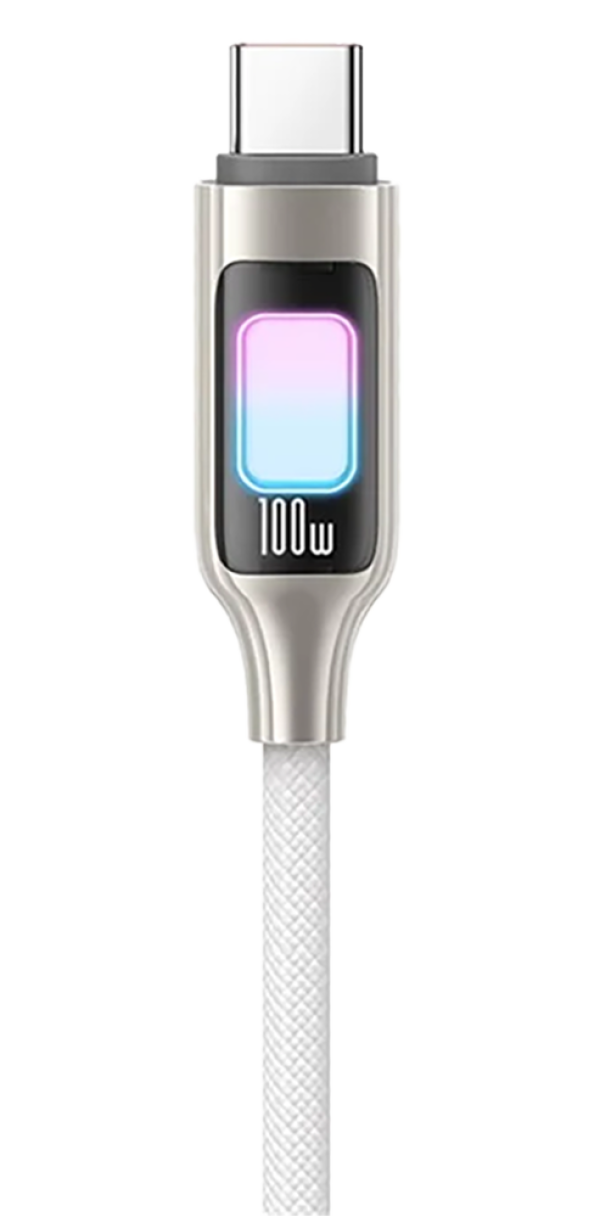 SilverLabel 1m USB-C Cable 100w LED White