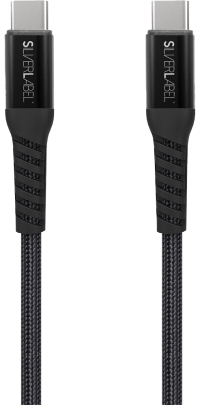 1m Magnetic USB-C Cable Black (Back)
