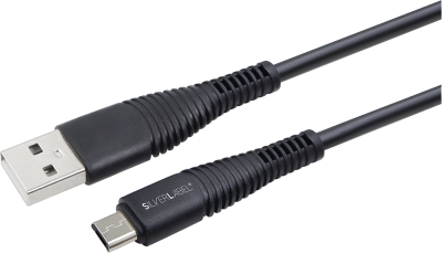 1m Micro USB Cable Black (Back)