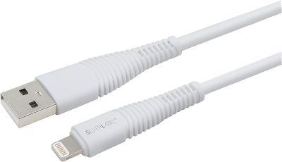 1m USB-A to Lighting Cable White (Back)