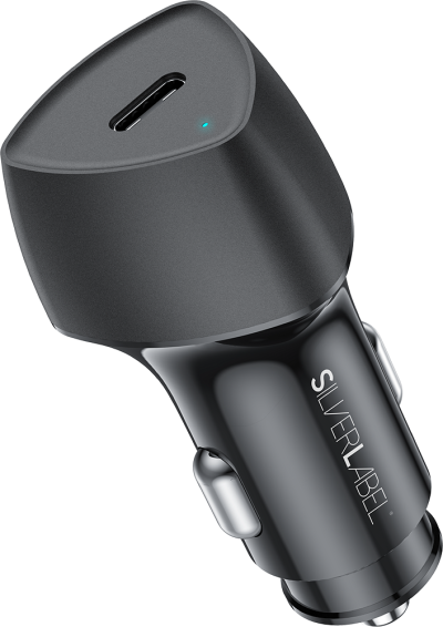 25w Car Charger Black (Back)
