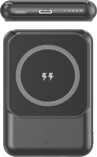 5000mAh MagSafe Powerbank Black (Side)
