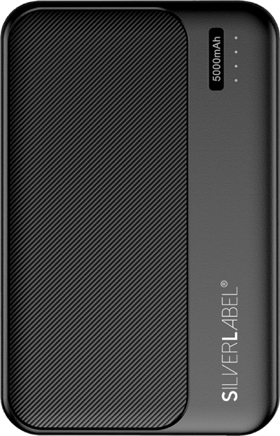 5000mAh Powerbank Black (Back)