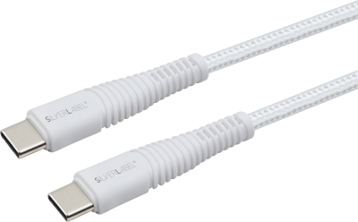Braided 2m USB-C to C Cable White (Back)