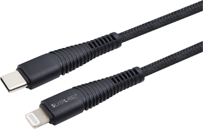 Braided 2m USB-C to Lighting Cable Black (Back)