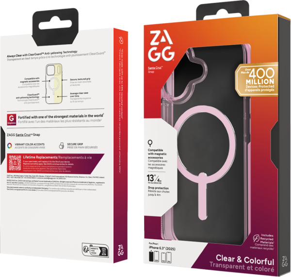ZAGG Santa Cruz Snap for iPhone 17 Pink
