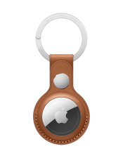 Apple AirTag Leather Key Ring BROWN