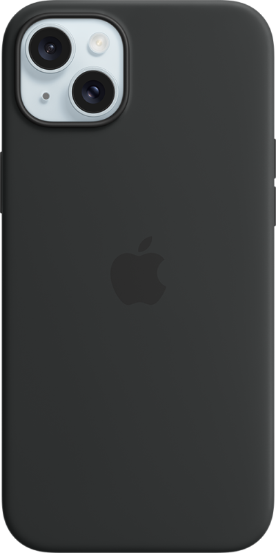 iPhone 15 Plus Silicone Case with MagSafe Black