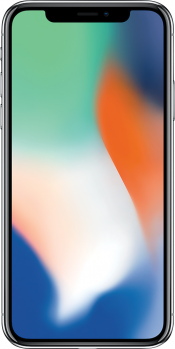 iPhone X 64GB Silver Refurbished (Front)