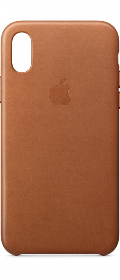Apple iPhone X Leather Case Saddle Brown