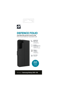 Defence Folio Case for Samsung S22 Plus Black