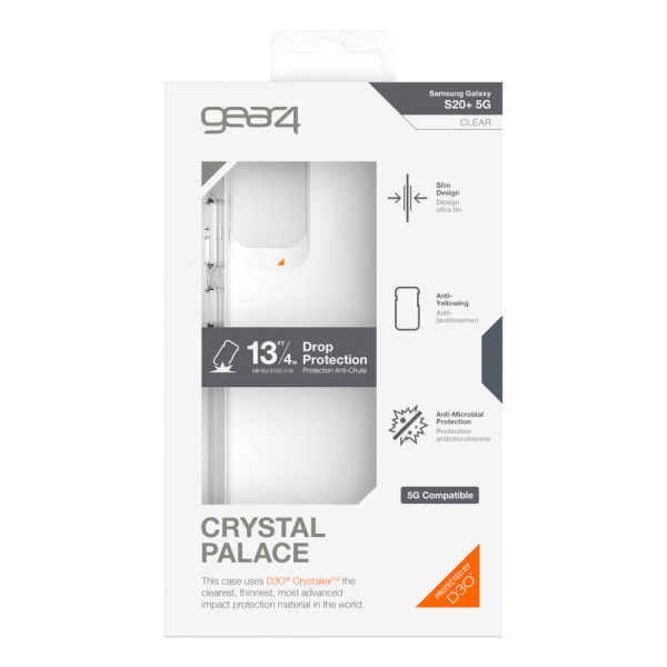 Gear4 Crystal Palace Case for Samsung S20 Fan Edition CLEAR