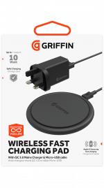 Griffin 10W Qi Pad iPhone Fast Charger Black