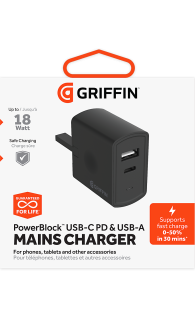 Griffin Dual Port Mains Charger