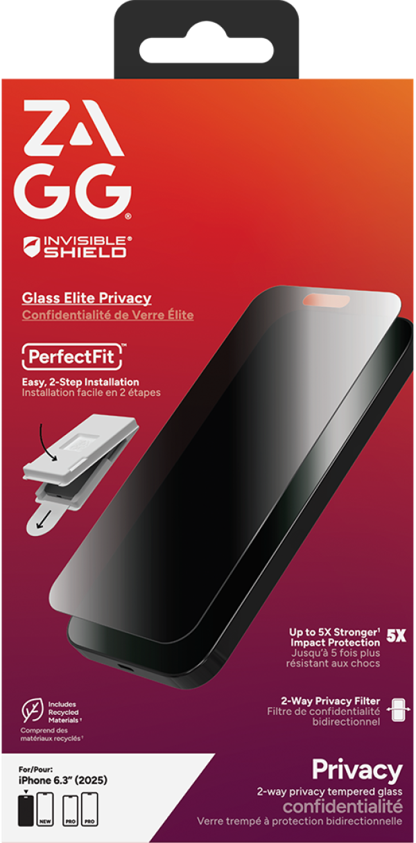 InvisibleSHIELD Glass Elite Privacy for iPhone 17