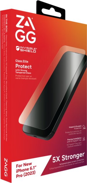 InvisibleShield Glass Elite Screen Protector iPhone 15 Pro