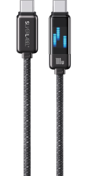 SilverLabel 1m USB-C Cable 100w Pixel Black