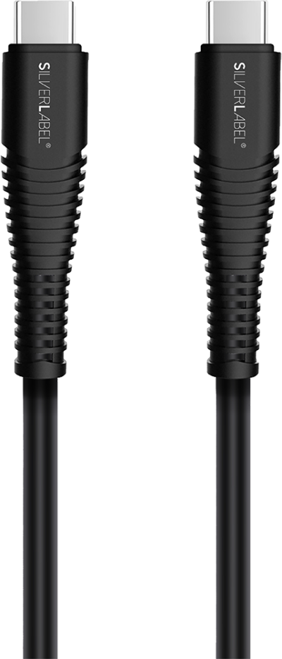 1m USB-C to C Cable Black (Front)