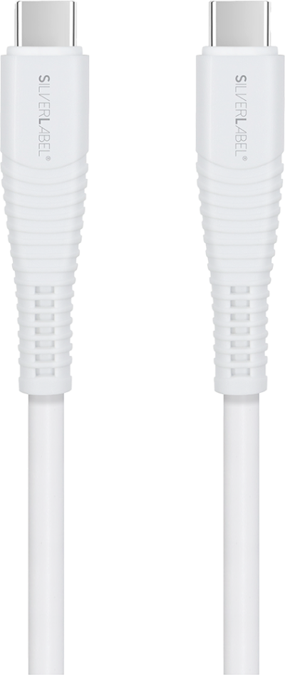 1m USB-C to C Cable White (Front)