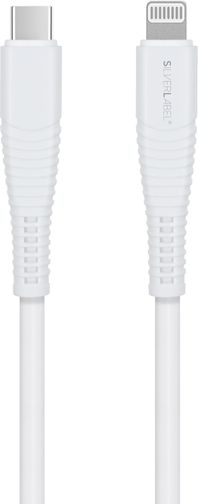 1m USB-C to Lighting Cable White (Front)
