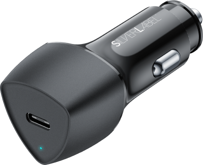 25w Car Charger Black (Front)