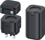 SilverLabel 3-in-1 Charger, Powerbank and Snap-on Cable Bund